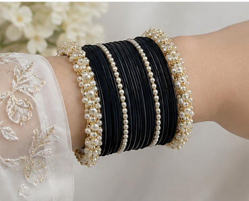 Black Pearl Bangle Set