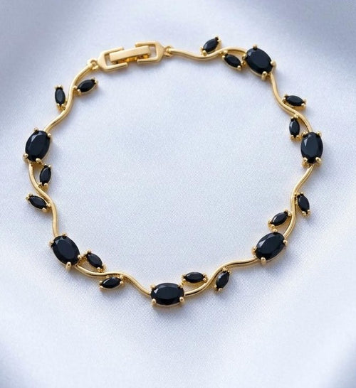 Tulip Crystal Bracelet – Elegant Floral Stone Bracelet for Women