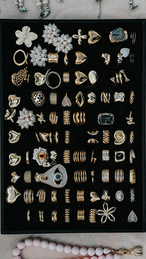 Earrings in a display box