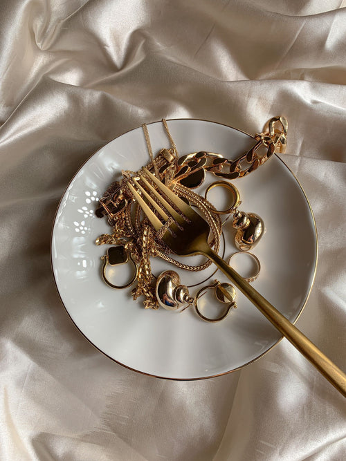 Bangles on a ceramic dish