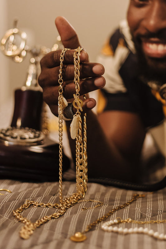 Layered gold chains